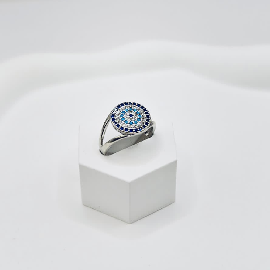 Blue Eye Silver Ring