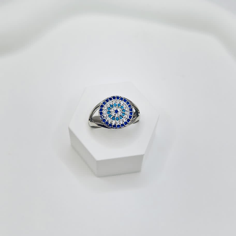 Blue Eye Silver Ring