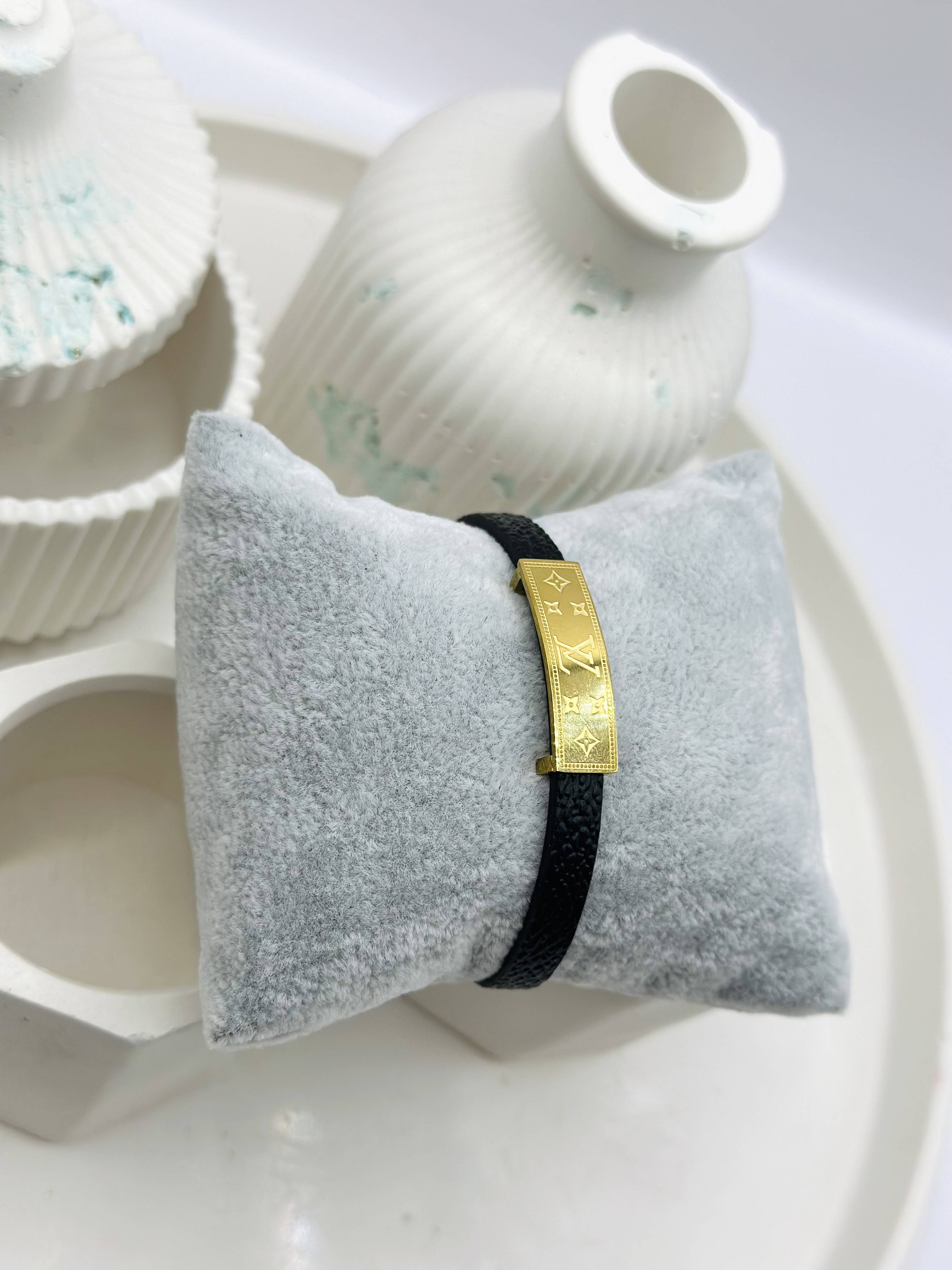 Louis Vuitton black leather