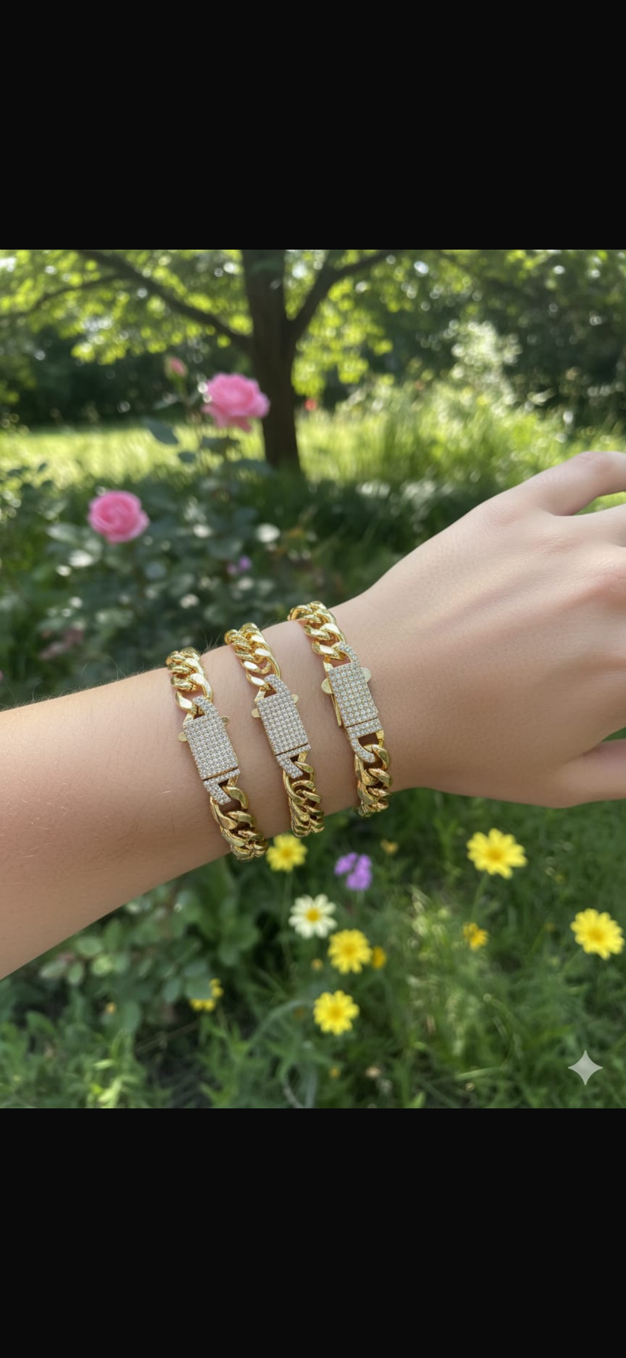 Sparkling chain bracelet